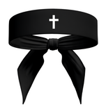 White Cross Tie Headband