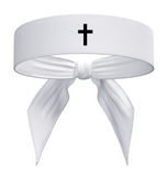 White Cross Tie Headband