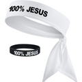 White Headband + Black Wristband