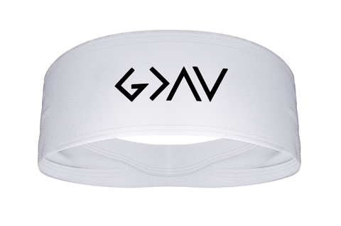 God is Greater than the Highs and Lows Wide Tapered Headband