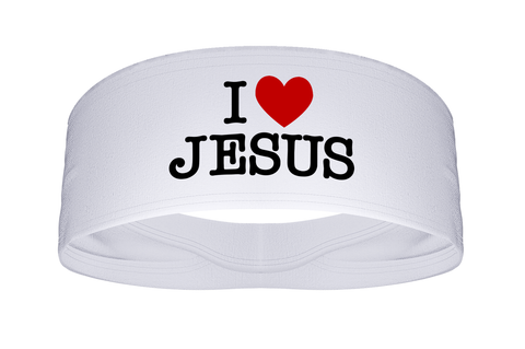 I Heart Jesus Wide Tapered Headband